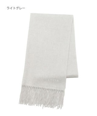MOONBAT 【洗えるカシミヤ】FURLA カシミヤ100％ 無地ビッグマフラー／幅50cm ライトグレー