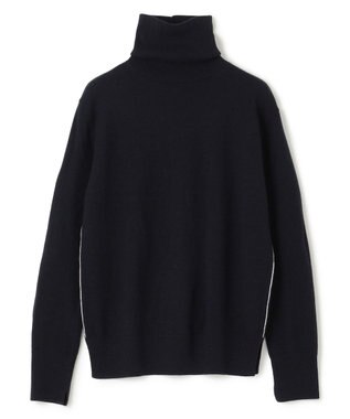 BEIGE， RIGNY / タートルネックニット Navy×Off Line