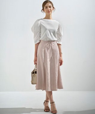 組曲 L 【接触冷感】コンビネーションポンチデザイン カットソー アイボリー系