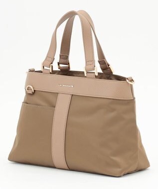 LA BAGAGERIE コンビ2WAYトートバッグ Sサイズ ベージュ