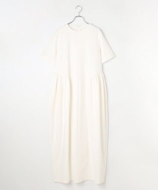 #Newans 【洗える】コクーンシルエットロングワンピース ホワイト