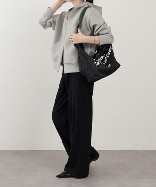 russet ステンシル風プリント ナイロン2WAYショルダーバッグ(SF-271) Black