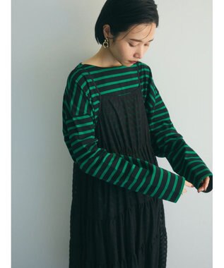 Green Parks armonia.ティアードシアーキャミワンピース Black