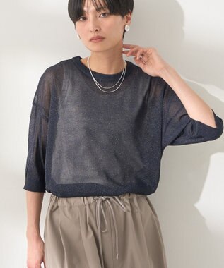 AMERICAN HOLIC ラメシアーニット Navy