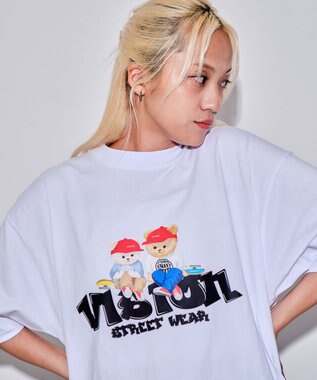 WEGO 【ユニセックス着用ITEM/MLサイズ展開】別注VISIONベアグラフィックT（SS） ホワイト