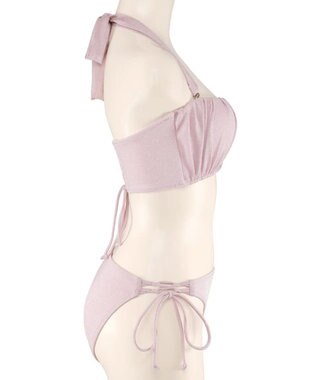 San-ai Resort（三愛水着楽園） 軽い着け心地でしっかり盛れる【楽盛り水着】　ラメギャザーワイヤー水着　9M　【San-ai Resort（サンアイリゾート）】 ピンク