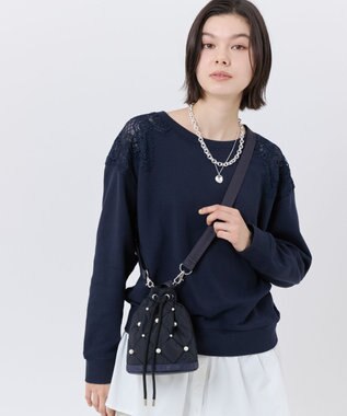 LeSportsac DRAWST BUCKET W PEARLS/ディープシーパール