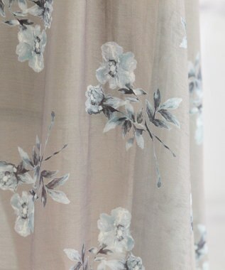 earth music&ecology フラワーシアープリントスカート Beige