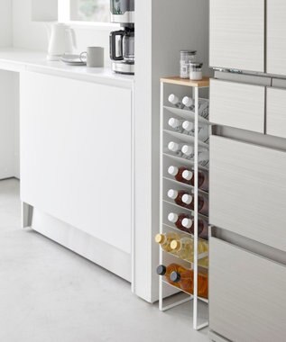 tower 天板付きボトルストッカー タワー 8段 ホワイト ホワイト