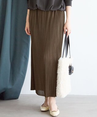 23区 L 【SLOW/一部店舗限定】トリコットプリーツ Iライン スカート