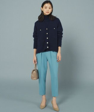 組曲 【WEB限定】ウールカシミヤミックス カーディガン ネイビー