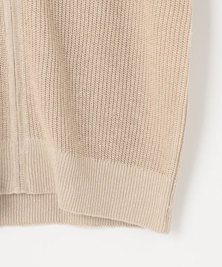 自由区 S 【洗える】リネンミドルゲージフーディ ニット フラックス