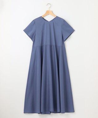 組曲 【洗える・共布ベルト付き】ナチュラル サマードレス ブルー系
