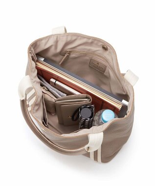 TOPKAPI 【TREASURE TOPKAPI】ソフトシュリンク テープコンビ A4 トート バッグ グレージュ