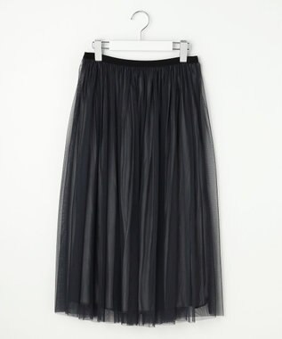 J.PRESS LADIES 【2way】リバーシブル チュール スカート ネイビー系