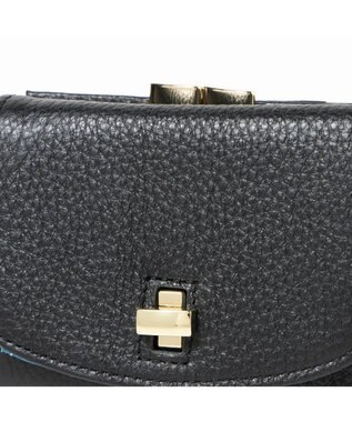 UNBILLION perche カラーコンビ3つ折り外ガマウォレット ブラック