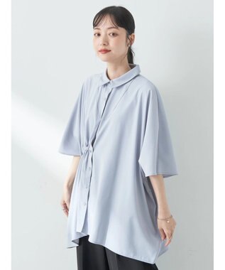 earth music&ecology アシメギャザーシャツ Sax