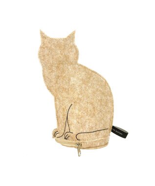 ROOTOTE 3622【ネコポーチ】EU.ウイズルー.オスワリネコ-B 01：シロ