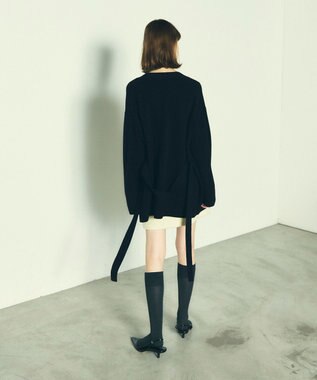 GRACE CONTINENTAL メリノウールニットカーディガン ブラック