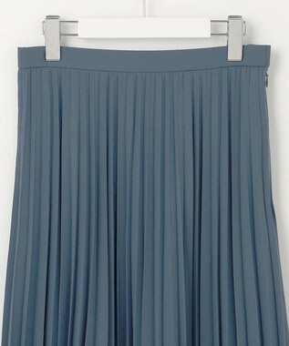 J.PRESS LADIES L 【洗える】ノルディス2wayジョーゼット プリーツ スカート ブルーグレー系