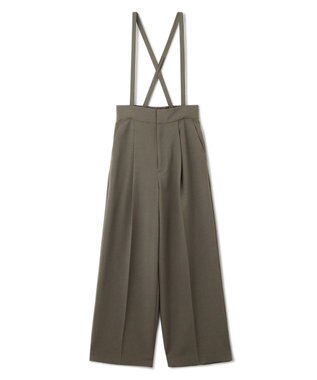 uncrave 【佐藤晴美さん着用】ウォッシャブルドライサップ ワイドパンツ(サスペンダー付き) スレート（佐藤晴美さん着用）