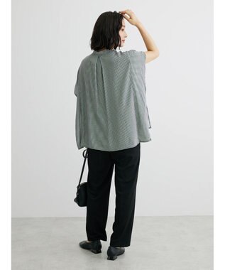 Green Parks 接触冷感　アソート柄ブラウス Gingham Check