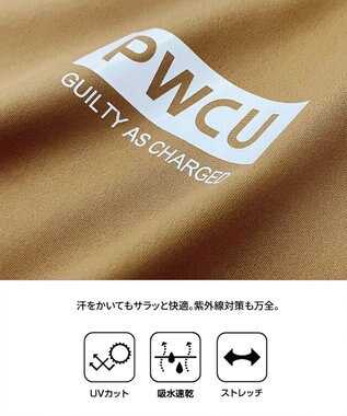 PW CIRCULUS 【吸水速乾 / UV遮蔽率96.3% UVカット / ストレッチ】【WOMEN】メッシュコンビモックネックT ゴルフウェア レディース ベージュ系