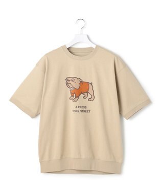 J.PRESS YORK STREET 【UNISEX】ブルドックプリント クルーネック Tシャツ
