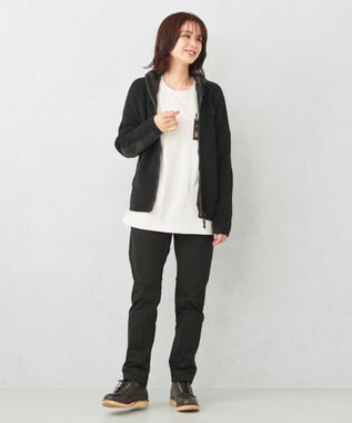 JOSEPH ABBOUD MOUNTAIN 【UNISEX】日本素材 ストレッチニットパーカー ブラック系