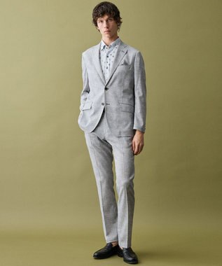 JOSEPH ABBOUD 【ジャージー素材・ストレッチ・イージーケア】コンパクトジャージープリント シャツ ライトグレー系5