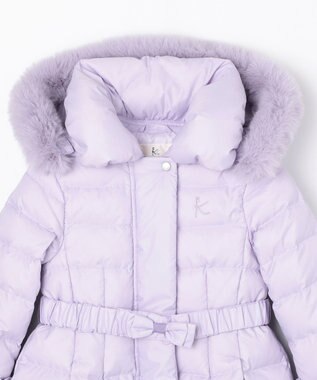 組曲 KIDS 【110-140cm】ロングダウンコート ラベンダー系