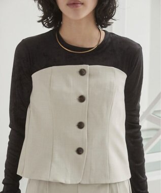 WEGO 【ANGIE VINTAGE】ベアトップビスチェ ナチュラル