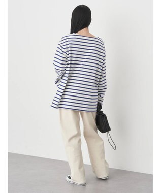 earth music&ecology ボーダーカットソーチュニック Blue