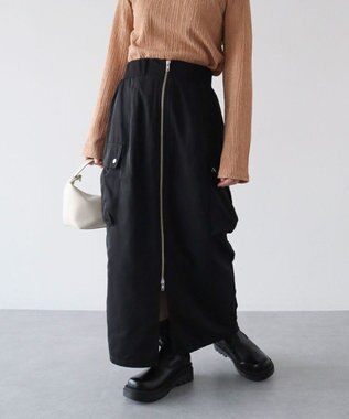 Green Parks ・ＳＵＧＡＲ　ＳＰＯＯＮ　ミリタリーＩラインスカート Black