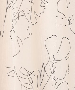 ANY SIS 【洗える】シフォンプリント ブラウス アイボリー