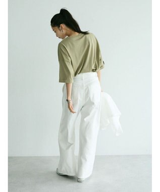 CRAFT STANDARD BOUTIQUE ホワイトデニムハイウエストワイドパンツ White