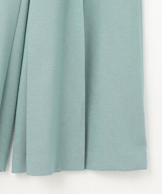 自由区 【セットアップ対応・接触冷感・洗える】リネンライクシンセティックキュロット パンツ ライトブルー