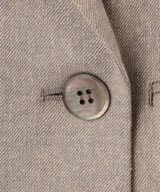 23区 S 【セットアップ対応】リネン ミックスツイード ジレ ベージュ系