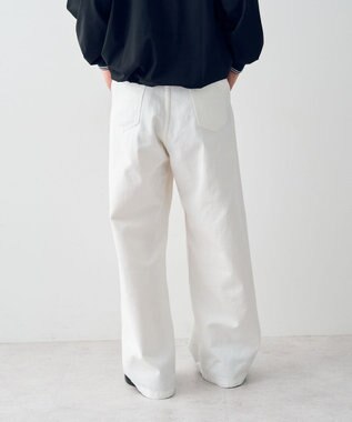 CRAFT STANDARD BOUTIQUE ホワイトデニムハイウエストワイドパンツ White