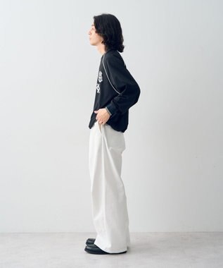 CRAFT STANDARD BOUTIQUE ホワイトデニムハイウエストワイドパンツ White