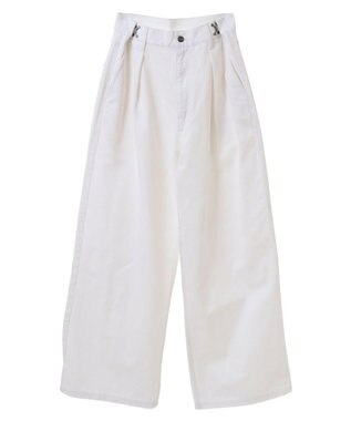 CRAFT STANDARD BOUTIQUE ホワイトデニムハイウエストワイドパンツ White