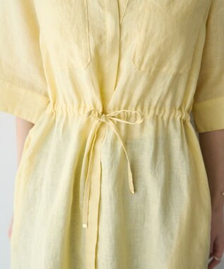 YECCA VECCA フレンチリネンドロストワンピース Yellow