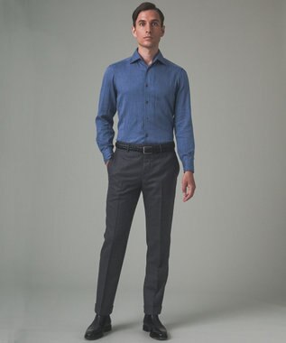 GOTAIRIKU GOLD LABEL/WEB&一部店舗限定【Thomas Mason】コットンカシミヤ フラノシャツ ホワイト系