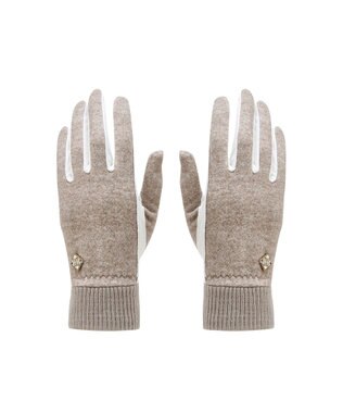 DAKS 【DAKS GOLF】ニット＆羊革グローブ ベージュ