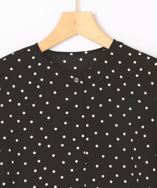 組曲 L ドットジョーゼットプリント ブラウス ブラック系5