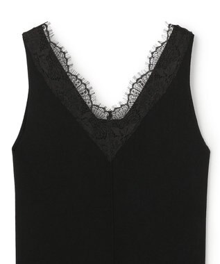 BEIGE， 【VERY NaVY掲載】RUBY / レーストリム リブタンクトップ Black