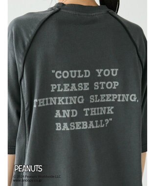 CRAFT STANDARD BOUTIQUE 【ユニセックス】PEANUTS/スヌーピー 切り替えTシャツ Charcoal Gray