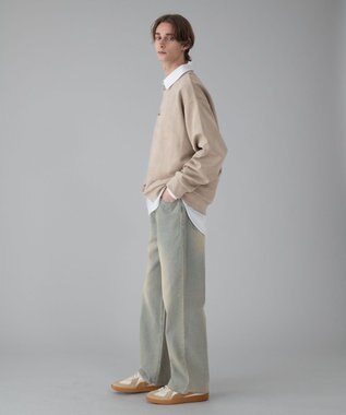 WEGO 【ユニセックス着用ITEM/2点SET/MLサイズ展開】アクセ付きフェイクスウェードプルオーバー ライトベージュ