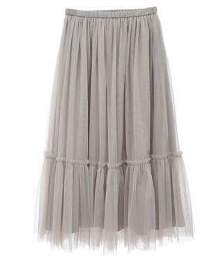 AMERICAN HOLIC ティアードチュールスカート Gray Beige