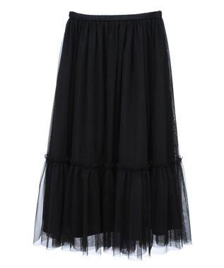 AMERICAN HOLIC ティアードチュールスカート Black